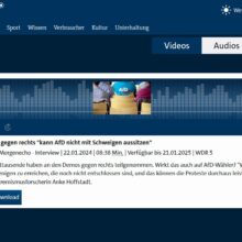 Screenshot Mediathek WDR5 vom 22.01.2024